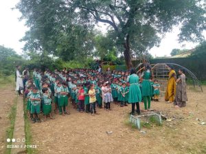 Children doing Yoga Asanas on the occasion of International Day of Yoga